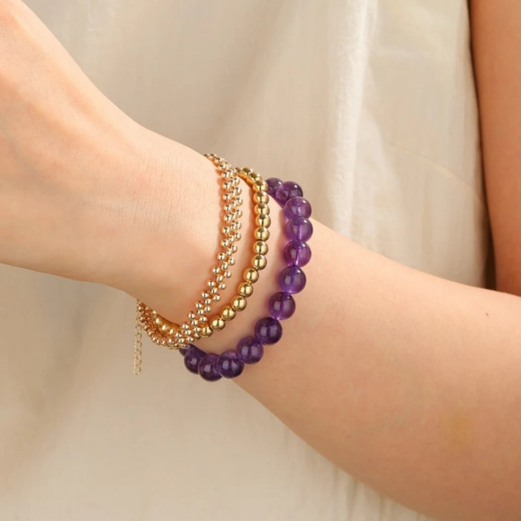 AAAA+ Genuine Uruguayan Amethyst Bracelet - view 2