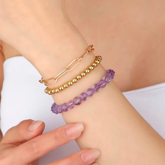Genuine Brazilian Amethyst Bracelet - view 3