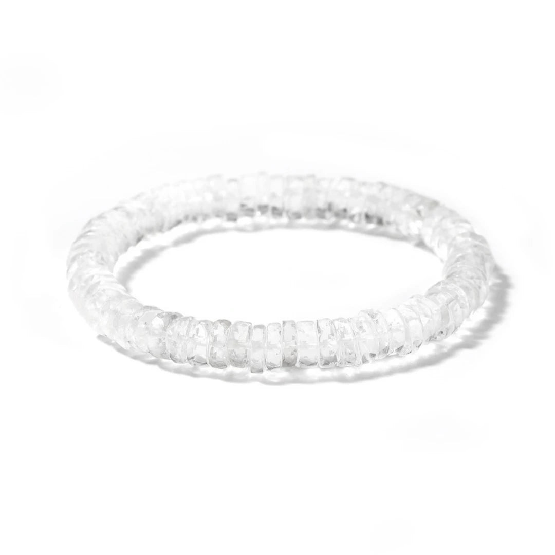 Clear Quartz Heishi Bracelet