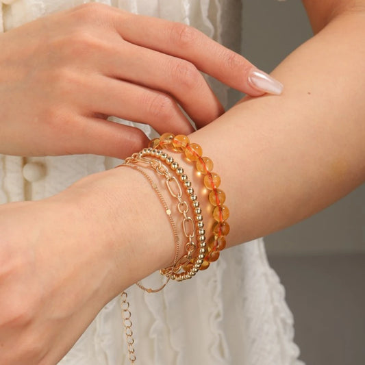 AAAA Unheated Untreated Citrine Bracelet - view 3