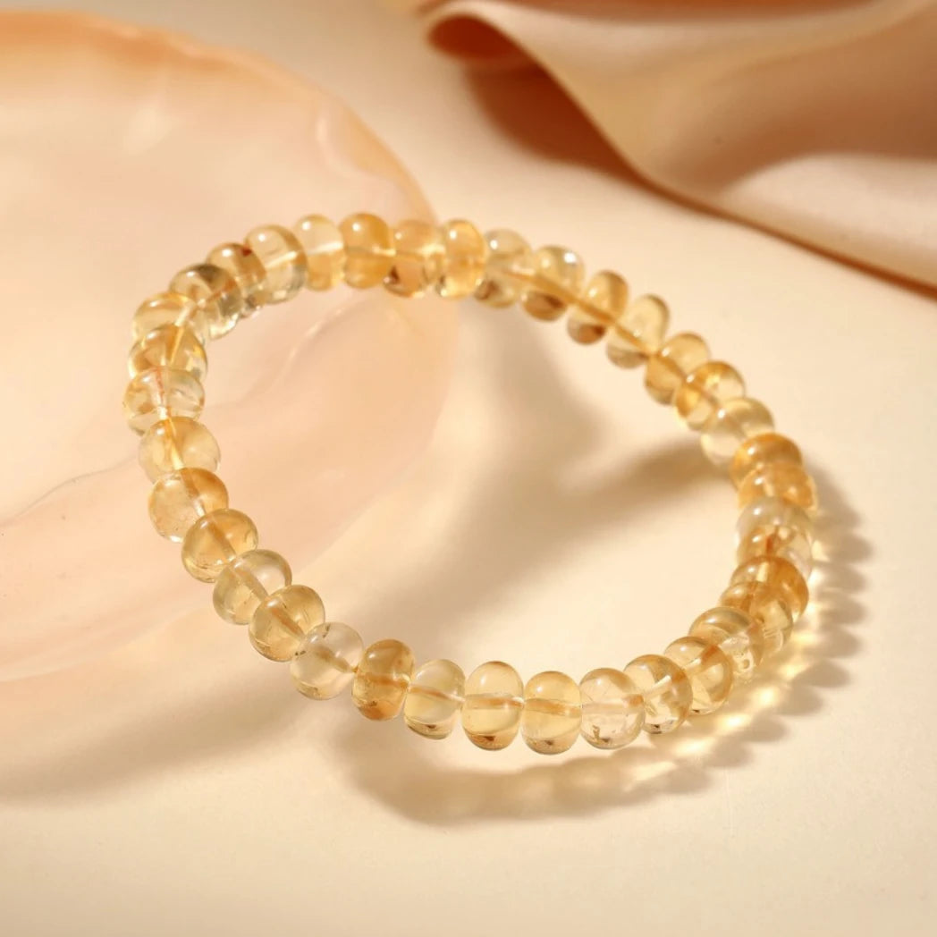 AAA+ Unheated Untreated Citrine Rondelle Bracelet