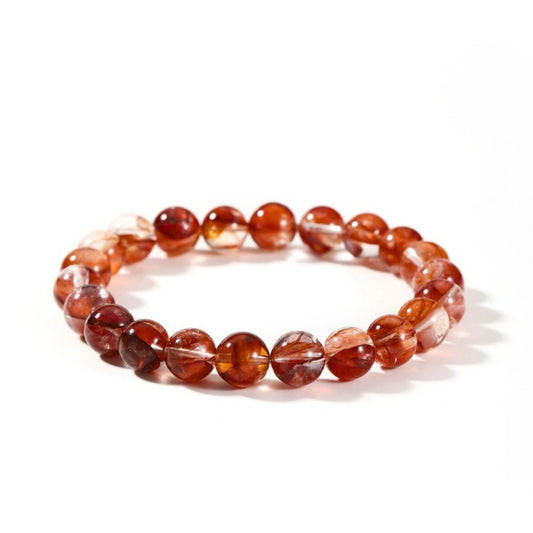 Fire Quartz Hematite Gemstone Bracelet