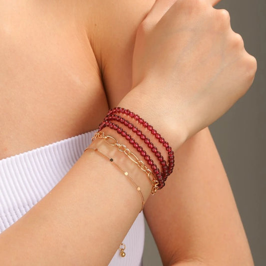 Genuine Pyrope Garnet Bracelet - view 3