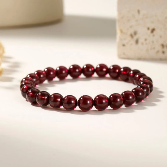 AAAA Genuine Rhodolite Garnet Gemstone Bracelet - view 2