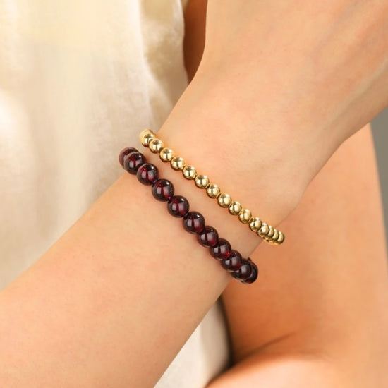 AAAA Genuine Rhodolite Garnet Gemstone Bracelet - view 4