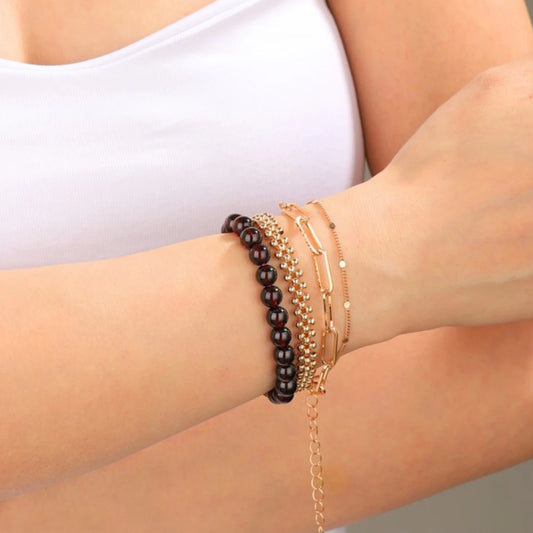 AAA Genuine Pyrope Garnet Gemstone Bracelet - view 4