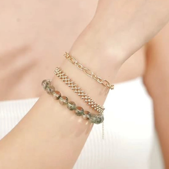 AAA Genuine Green Phantom Quartz Bracelet - view 6