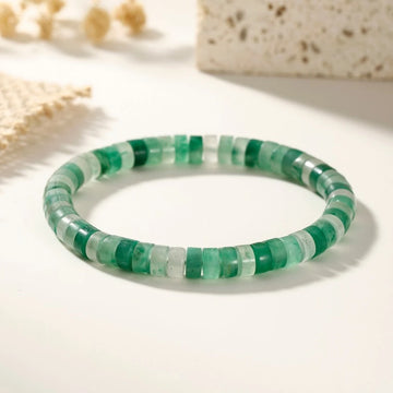 Barrel Cut Burmese Jadeite Bracelet