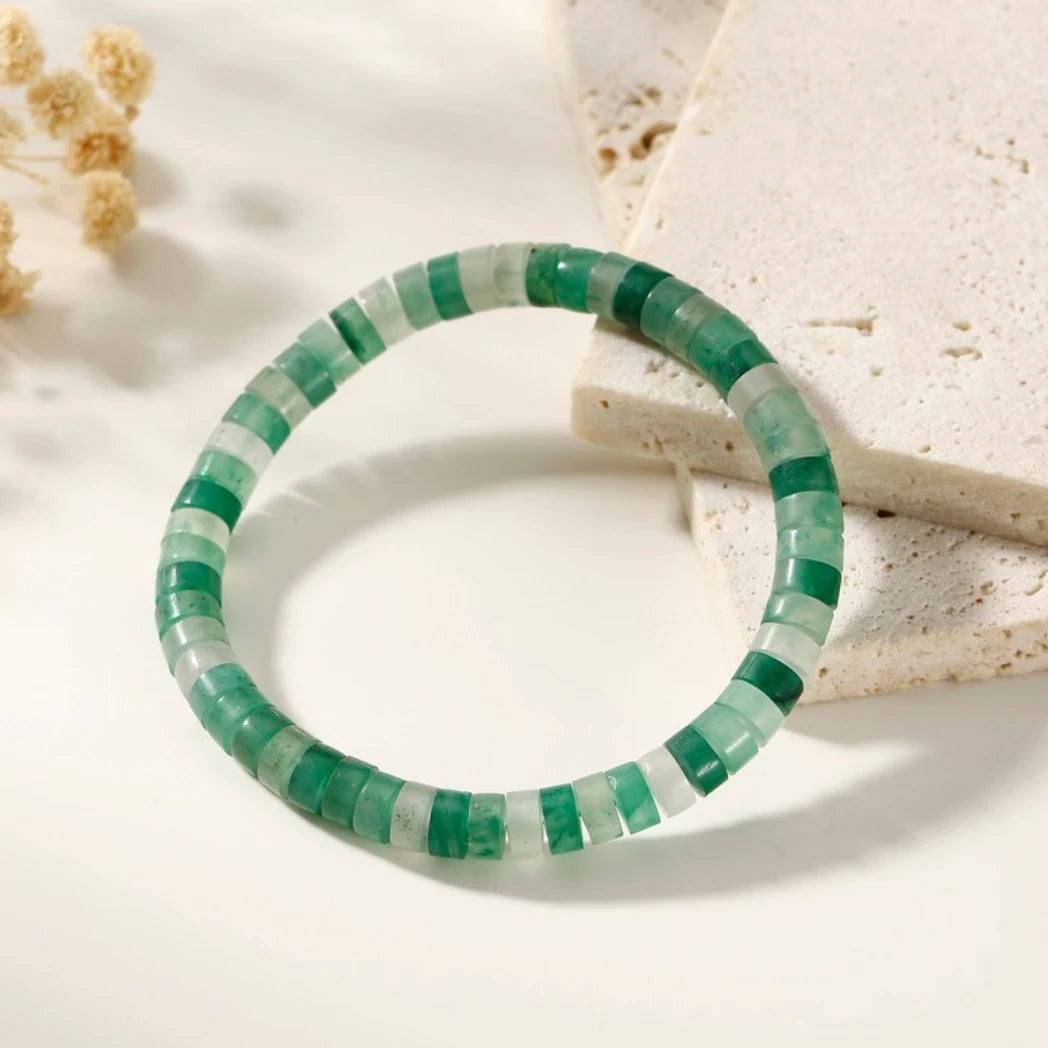 Barrel Cut Burmese Jadeite Bracelet - view 2