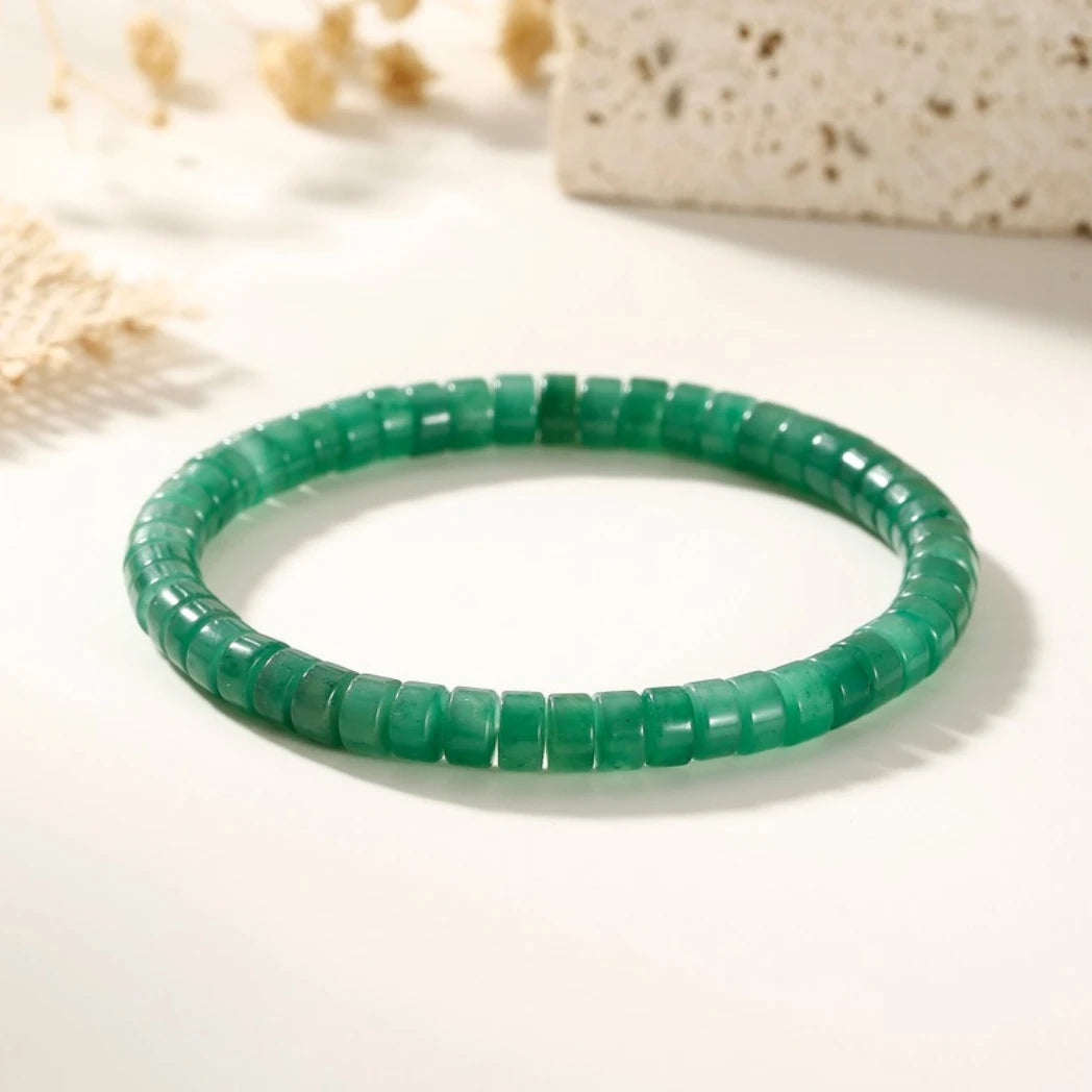African Jade Beaded Bracelet