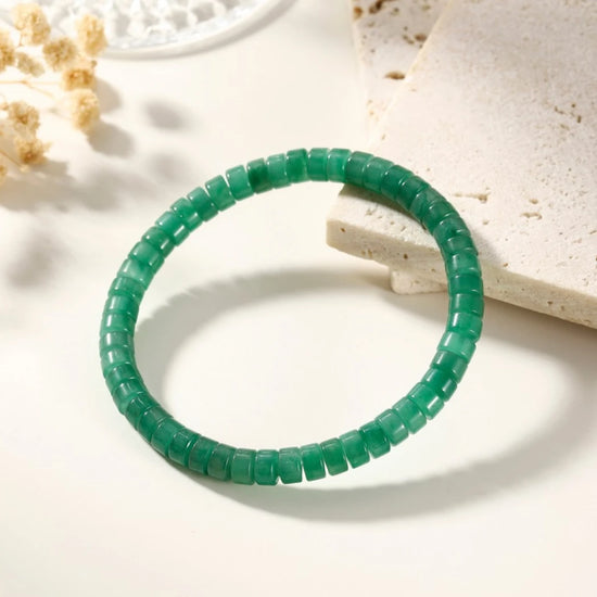 African Jade Beaded Bracelet - view 2