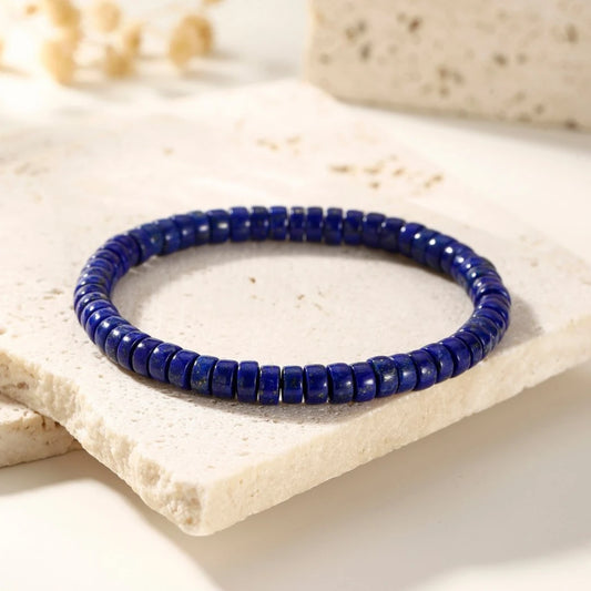 Lapis Lazuli Heishi Beaded Bracelet