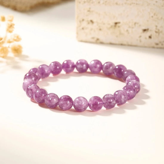 RARE! Genuine Pink Lepidolite Bracelet - view 2