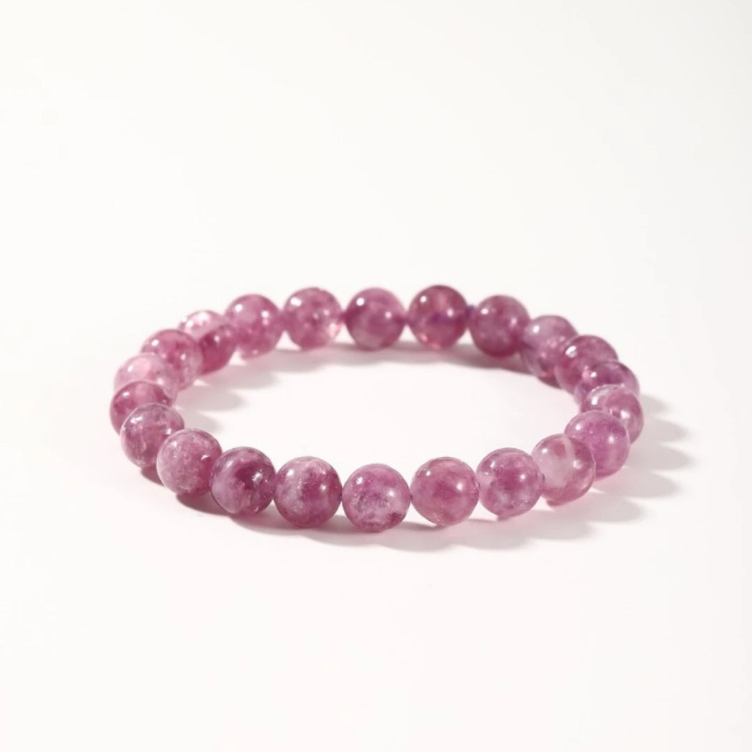 RARE! Genuine Pink Lepidolite Bracelet - view 5