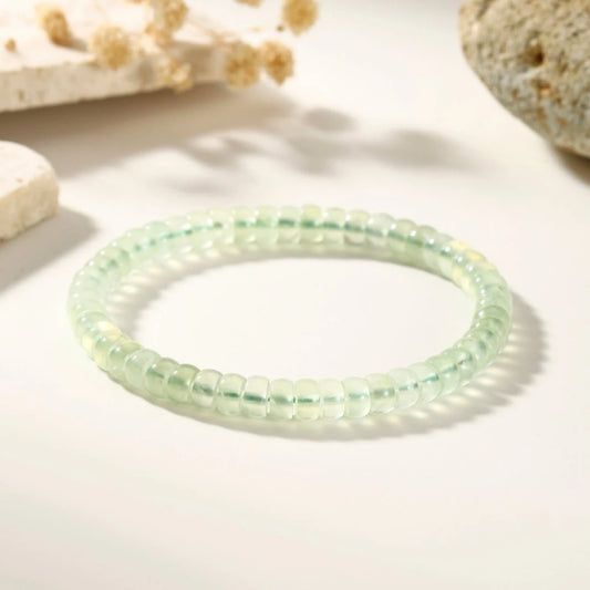 Prehnite Heishi Beaded Bracelet