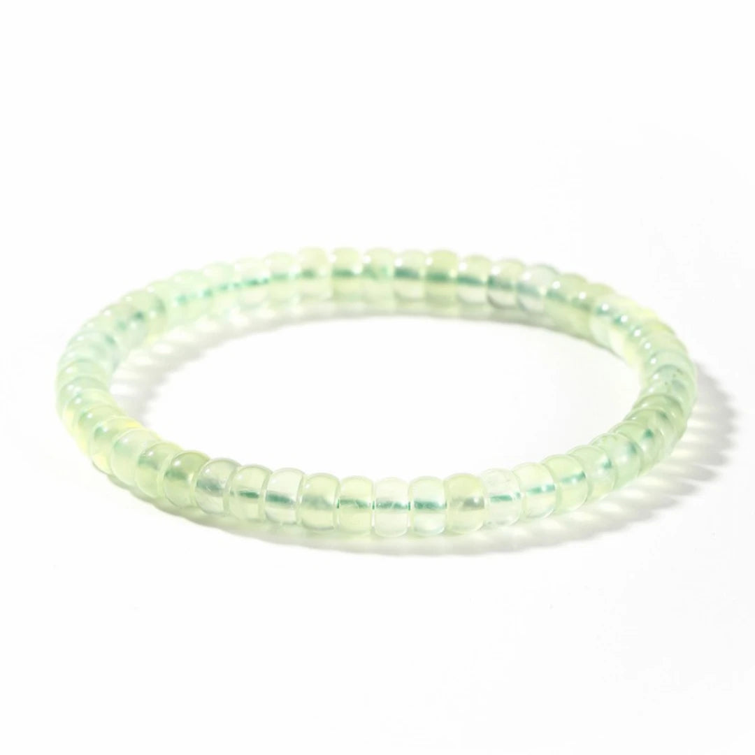 Prehnite Heishi Beaded Bracelet - view 4