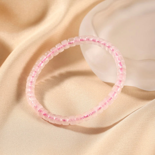 AAAA Genuine Madagascar Rose Quartz Bracelet - view 2