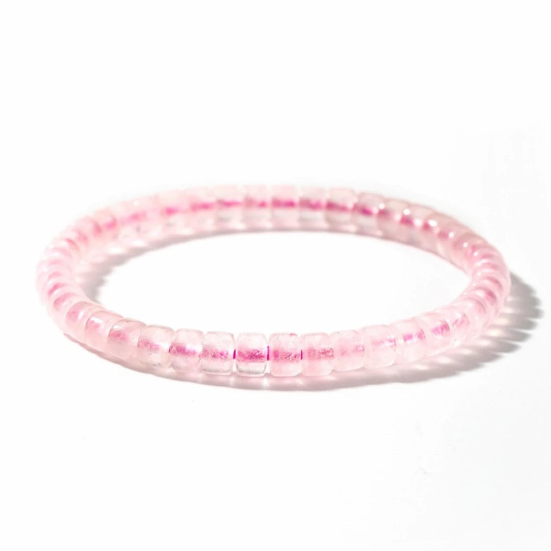 AAAA Genuine Madagascar Rose Quartz Bracelet - view 4
