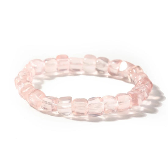 Genuine Rose Quartz Beaded Bracelet - view 4