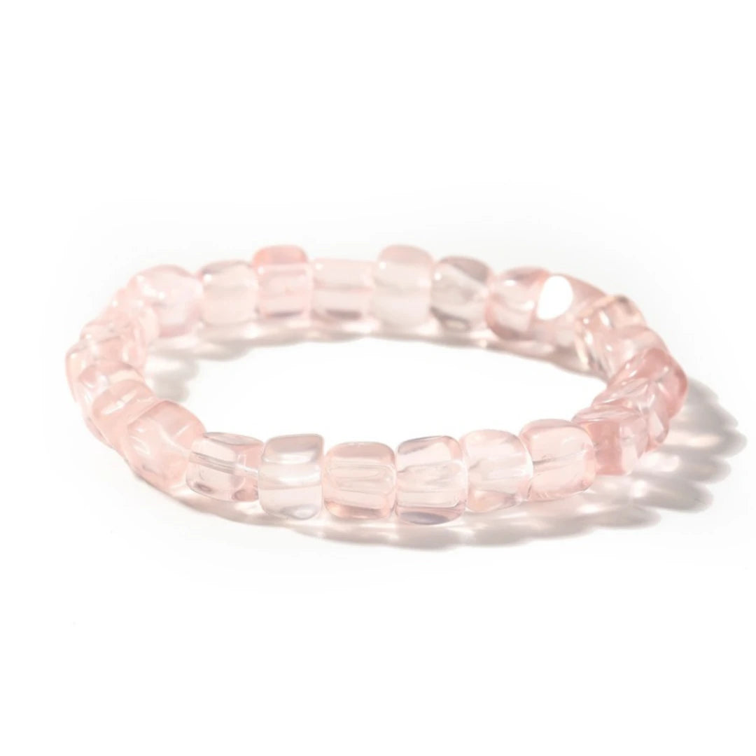 Genuine Rose Quartz Beaded Bracelet - view 4