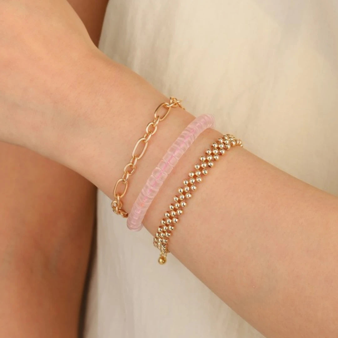Rose Quartz Beaded Bracelet - view 3