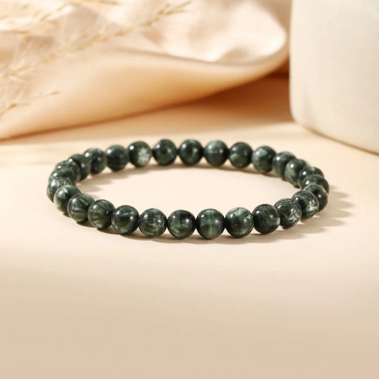 AAA Genuine Green Seraphinite Bracelet - view 2