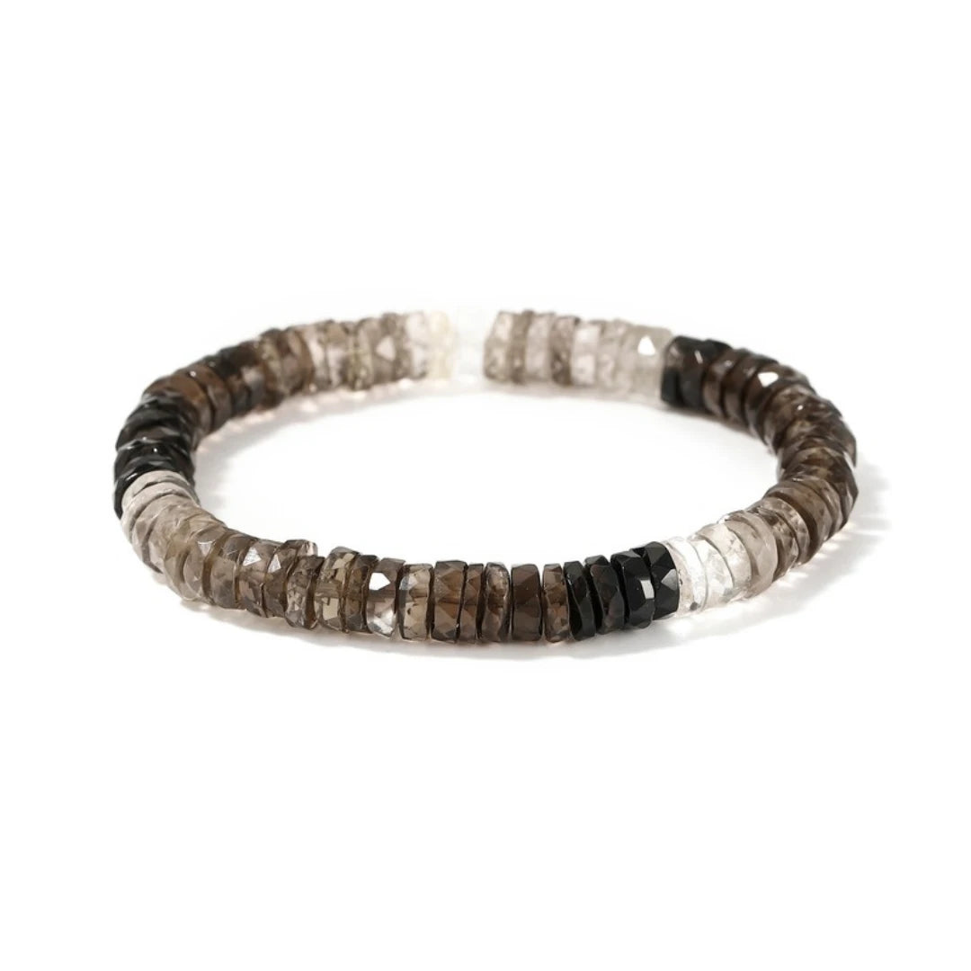 Ombre Smoky Quartz Heishi Bracelet