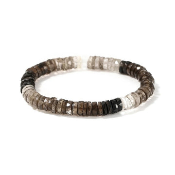 Ombre Smoky Quartz Heishi Bracelet