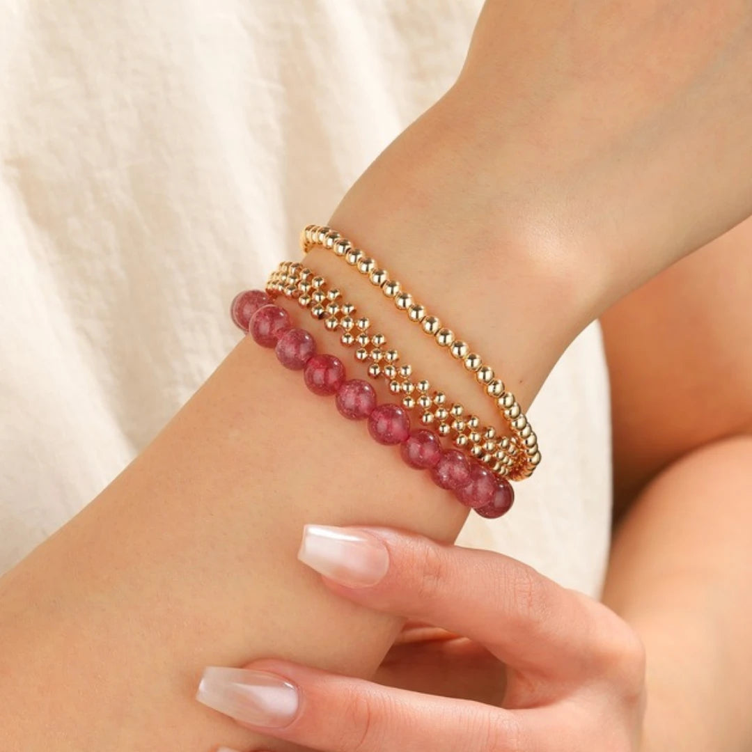 Strawberry Quartz Bracelet - view 2