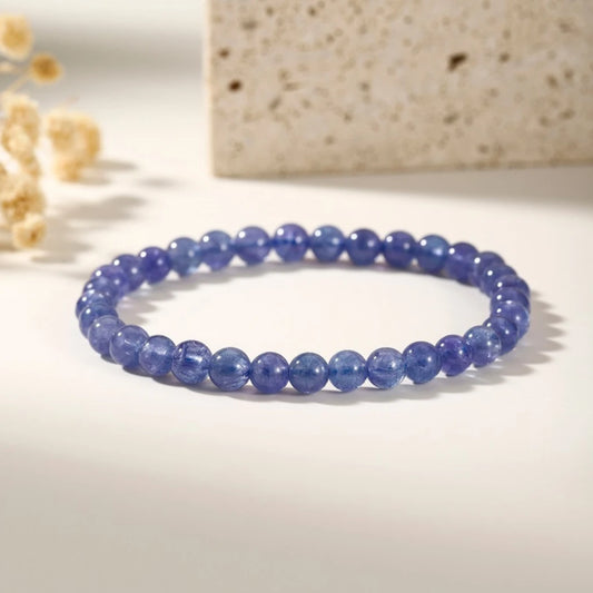AAAA+ Tanzanite Beaded Bracelet - view 3