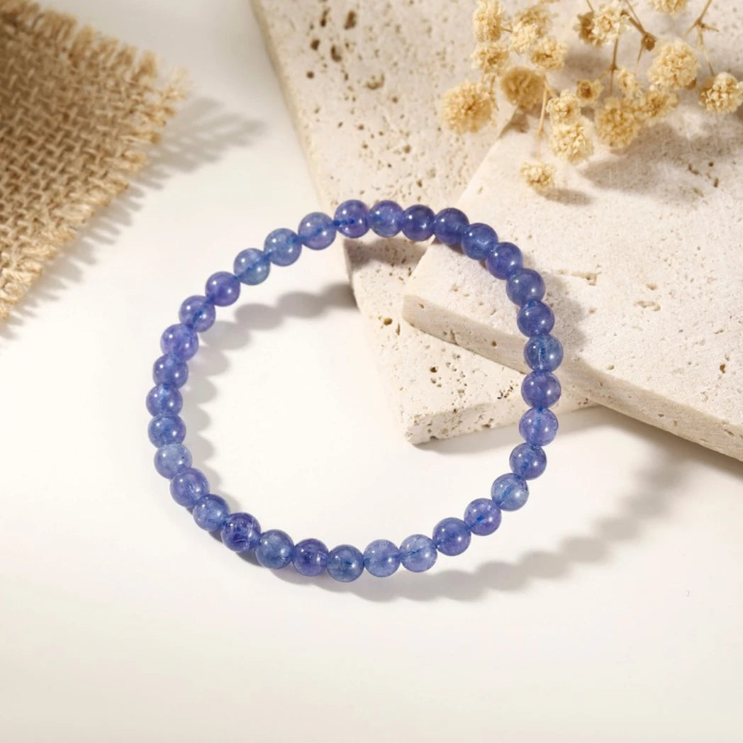 AAAA+ Tanzanite Beaded Bracelet - view 4