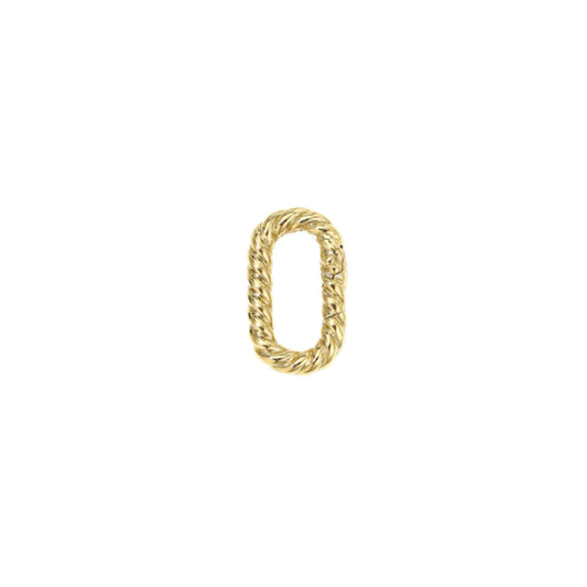 Rope Twist Oval Charm Holder