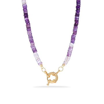 Amethyst Beaded Necklace
