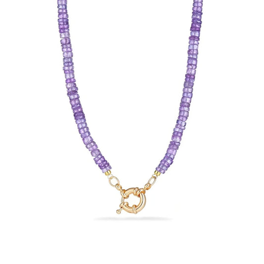 Bolivian Amethyst Beaded Necklace