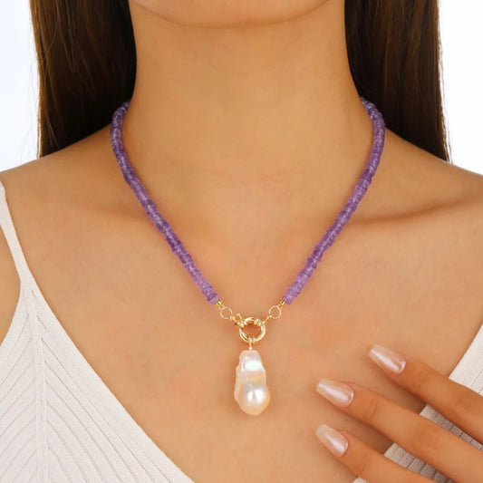 Bolivian Amethyst Beaded Necklace