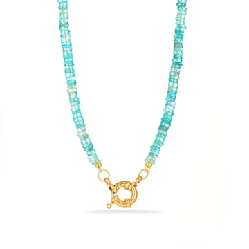 Blue Apatite Beaded Necklace