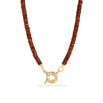Hessonite Garnet Beaded Necklace