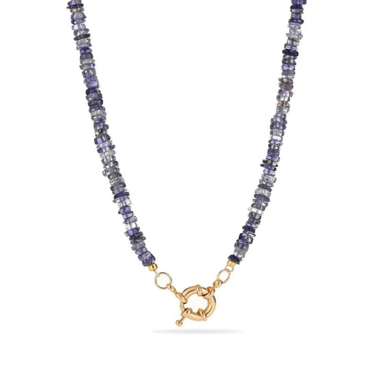 Iolite Initial Necklace