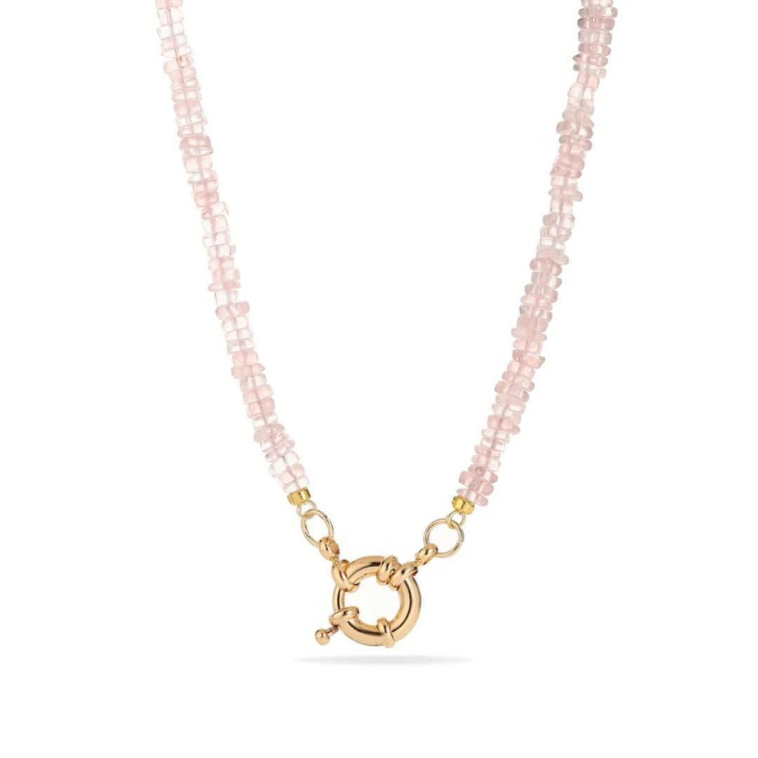 Morganite Initial Necklace