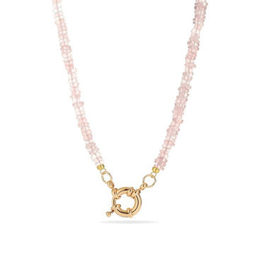 Morganite Initial Necklace