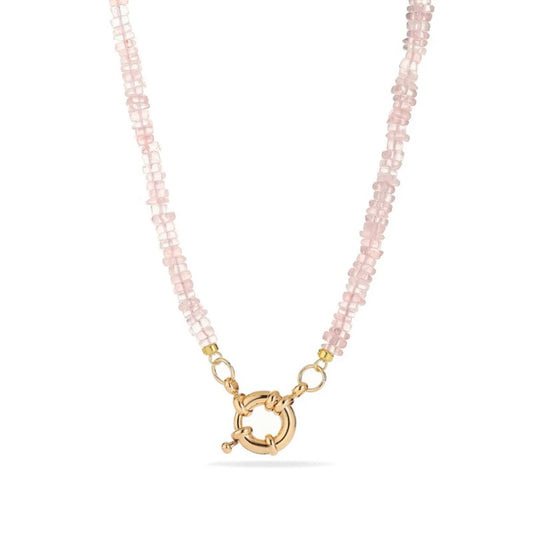 Morganite Initial Necklace