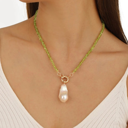Peridot Rondelle Necklace