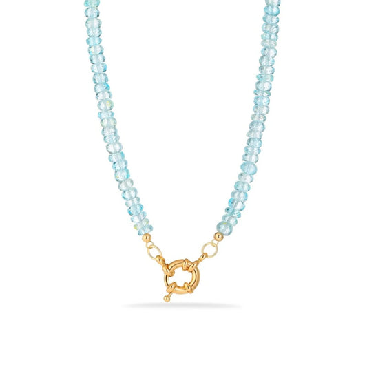 Blue Topaz Chain Necklace