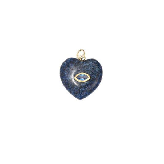 Large Lapis Lazuli Heart Charm