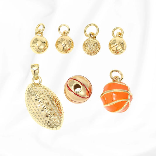 Orange Enamel Basketball Charm - collection