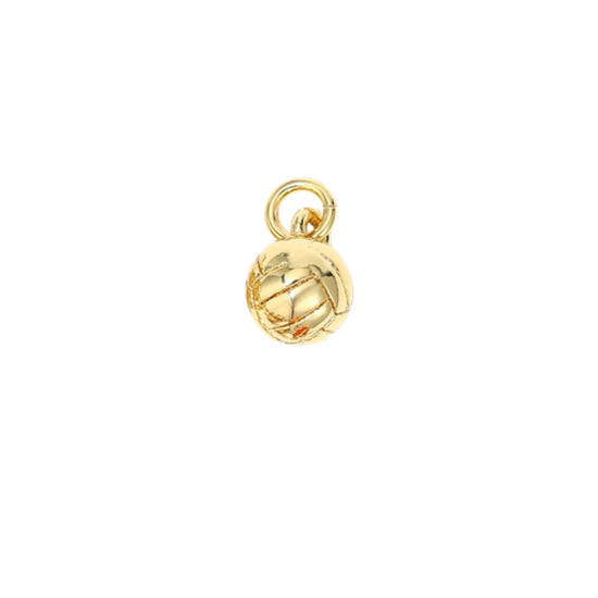 Gold Tennis Ball Charm