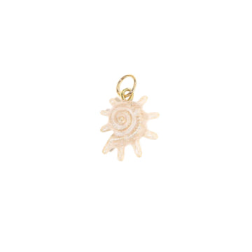 White Sunburst Shell Charm