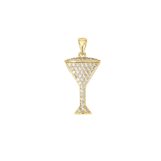 CZ Martini Glass Pendant