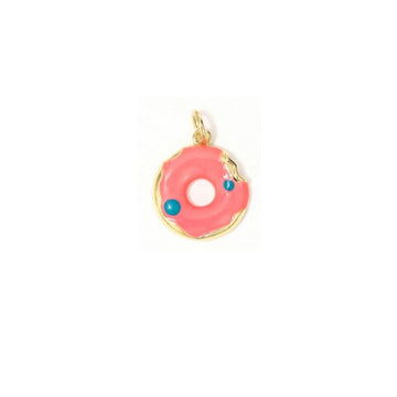 Pink Enamel Donut Charm
