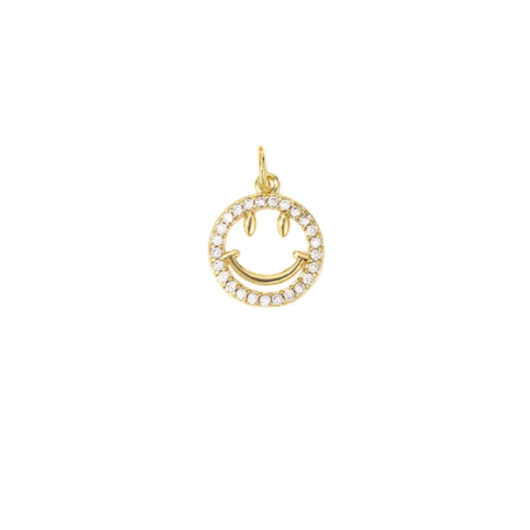 CZ Smiley Face Charm